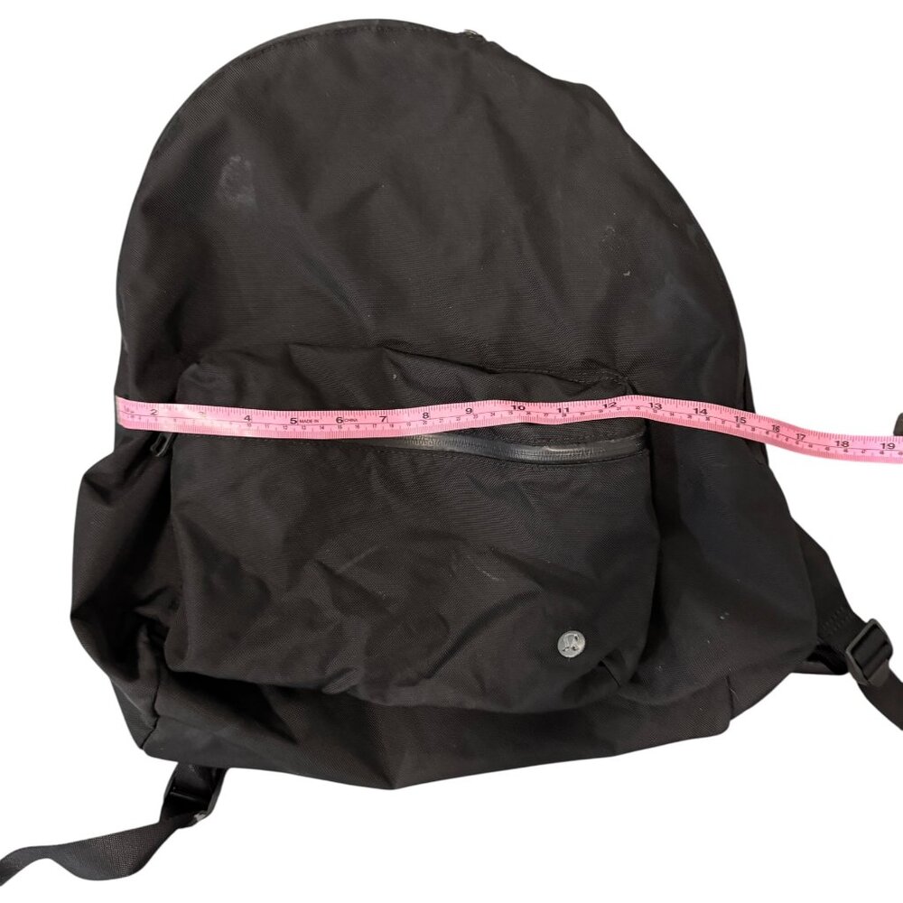 Lululemon Black Zipper Backpack With Single Front… - image 8